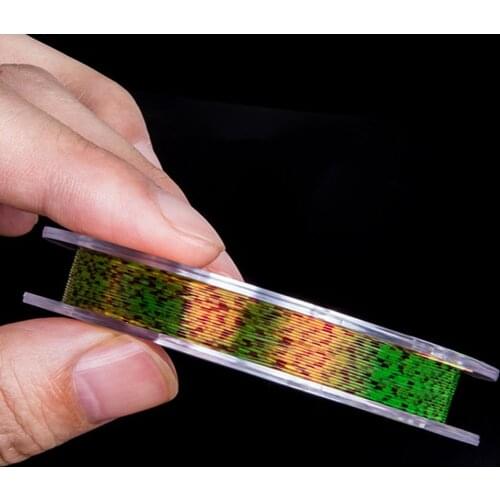 WALK FISH 100m Fishing Line Invisible Spoted Line 3D Fly Fluorocarbon Line Super Durable Speckle Carp Fishing Line Nylon Tackle