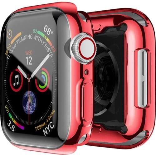 Smart Watch Case Shell Plating Hard PC Protective Case Full Cover Screen Protector For Apple Watch Series 6 5 4 iWatch 40mm 44mm