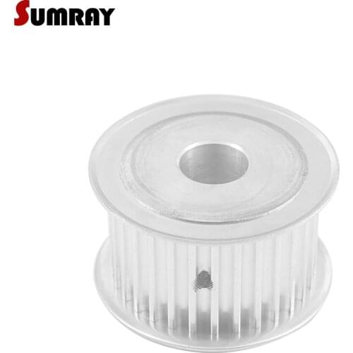 SUMRAY 5M 32T Timing Belt Pulley 8/10/12/14/19/20mm Bore Aluminium Pulley Wheel 27mm Width Gear Belt Pulley for CNC Machine