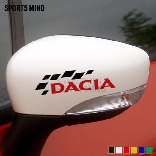 1 Pair Vinyl Car-Styling For Dacia Duster Logan Lodgy Sandero Stepway Exterior Accessories Car Rearview Mirror Stickers Decals
