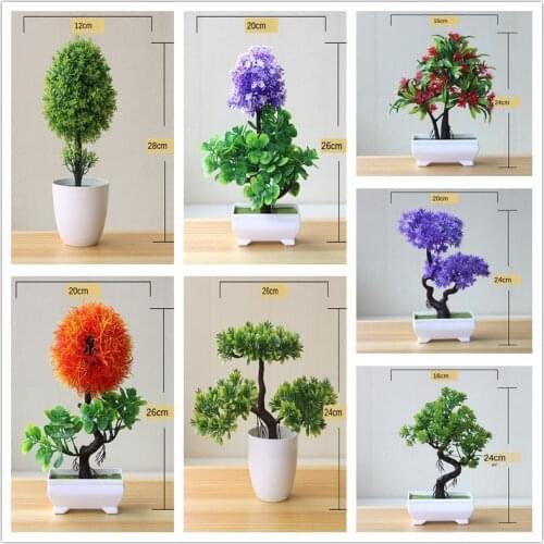 1Pc Multi Style Artificial Plants Bonsai Home Party Decor Flower Photograph Prop Wedding Home Bonsai Decor Hotel Garden Decor