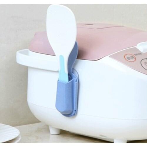 1 Pieces Creative Kitchen rice spoon storage rack rice cooker suction cup spoon storage rack side detachable rice spoon