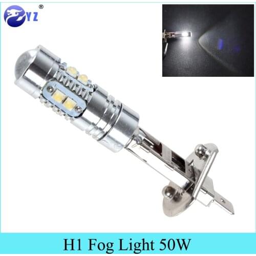 2 Pcs H1 fog light 50W Cree Chips LED Fog Lamp headlight Bulb Auto 12V 6000K xeno White car styling foglight universal