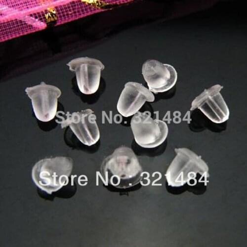 2000pcs 4.5mm Rubber Bullet Ear Earring Back Stopper Earnut DIY Jewelry Findings Free shipping