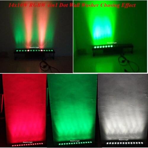 8pieces IP65 rgbw 4in1 Wall Washer led Outdoor Waterproof led rgbw wall washer 14x10w Dot CHASING effect