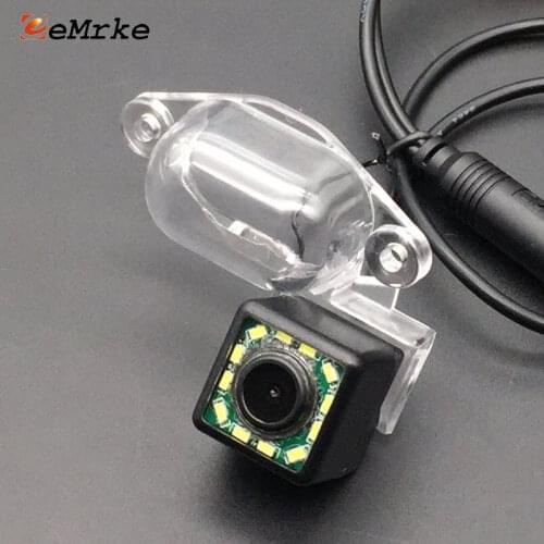 EEMRKE 12 LED Car Camera HD CCD Night Vision Rear View Backup Parking Camera for Nissan X-Trail Xtrail X Trail T30 2001-2007