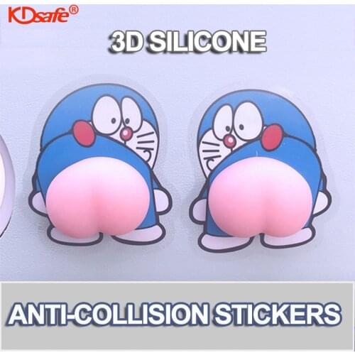 KDsafe 2Pcs/Set Car Stickers 3D Anti-collision Silicone Sticker Auto Sticker Anti Scratch Cover Home Dec Protect Car Accessories