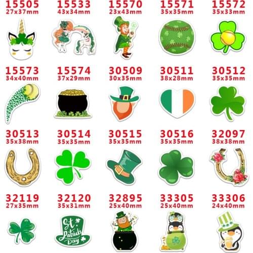 Free Shipping 30 Pcs St. Patrick Cartoon Character flatback planar resin Planar UV Resin hard craft supplies PR 15505