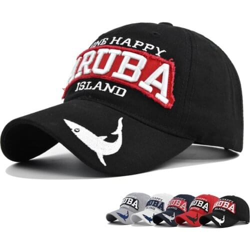 Shark pattern 100% cotton mens baseball cap, womens peak cap back buckle Gorras casual Casquette embroidery letter retro cap