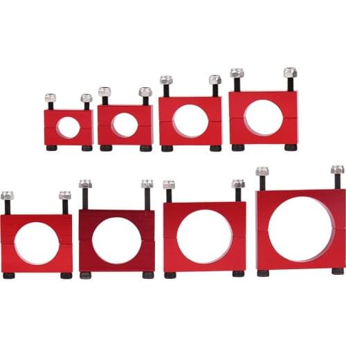 CNC Aluminum 8mm 10mm 12mm 16mm 18mm 20mm 22mm 25mm 30mm black red Tube Clamp Motor Mount Fixture Clip Holder for Multi-axis Air