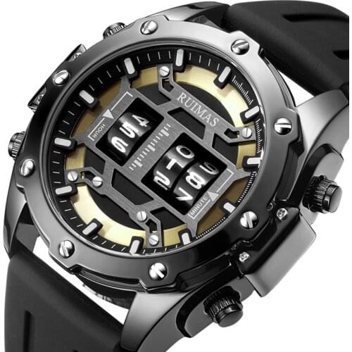 RUIMAS Digital Quartz Watch Men Top Brand Luxury Waterproof Wristwatch Male Silicone Strap Military Relogio Masculino Clock 553