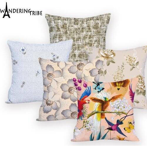 Flower Throw Pillows for Sofa Chair Decorative Photo Cushion Covers Geometirc Pillow Cover Home Sofa Soft Personalized