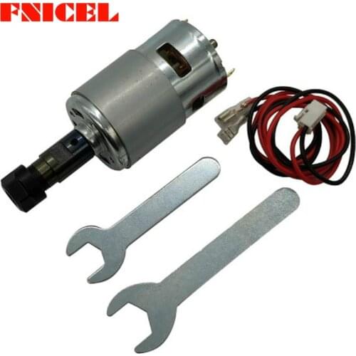 775 DC Motor 12-36V 4000-12000 RPM Engraving Machine Spindle Motor with ER11 Extension Rod for 1610/2417/3018 CNC Router Machine