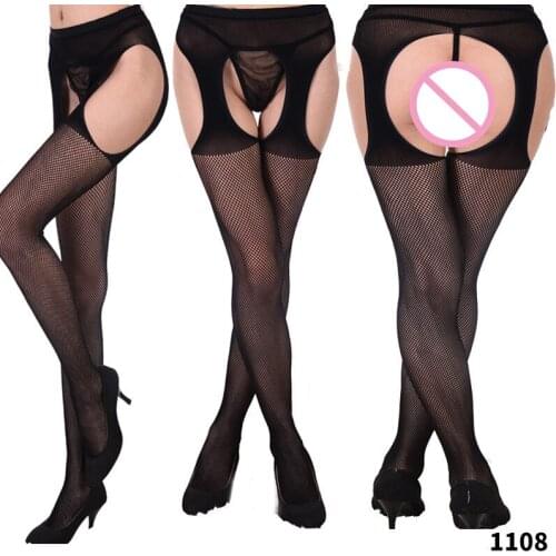 Elasticity High Waist Tights Fishnet Stockings Thigh High Stockings Pantyhose
