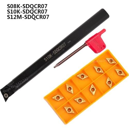 S08K-SDQCR07 S10K-SDQCR07 S12M-SDQCR07 S16Q-SDQCR07 CNC Lathe Cutter tool Internal Turning Tool Holder DCMT070204 Carbide Insert