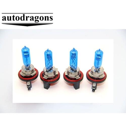 4pcs auto 12V 15/55W H15 Halogen Bulb drl 12V 5800K 7500K fog Light Glass Quartz Dark Blue Car hod Lighthouse Lamp for toyota