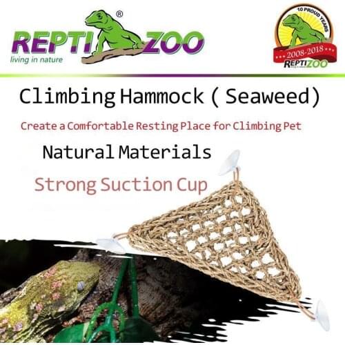 Reptile Soft Bed Lizard Gecko Hammock Green Chameleon Tree Terrarium Rest Climbing Simulation Plant Terraza Reptil Terrario
