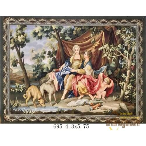 Tapestry vintage Time-limited Gobelin Picture Wall Hanging Pure Wool Handmade european tapestry