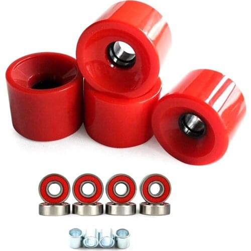 1 Set Dancing Longboard 4PCS Skateboard Wheels 8Ball Bearings ABEC-9 70X51mm PU 78A 75% Rebound Large Size Wheels