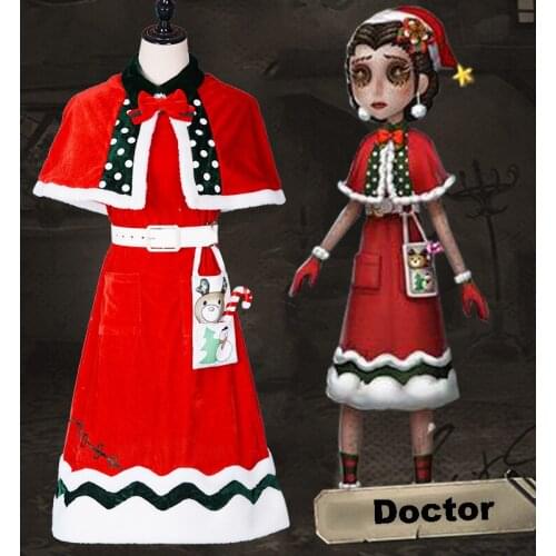 Game Identity V Cosplay costumes Survivor Doctor Emily Dyer Cosplay Costume Christmas Skin Comic Anime Cosplay Women Dresses
