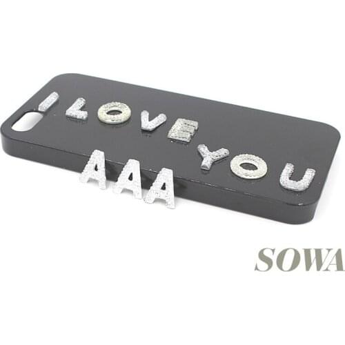 Hot 24pcs Crystal A Letter/Alphabet Flat Back Resin Beads,Resin Cartoon For DIY Decoration