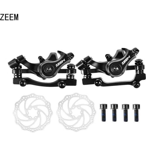 JEDERLO new bicycle disc brake mechanical cable pull brake F160-R140/F180-R160 aluminum alloy metal brake pad M315 MT200