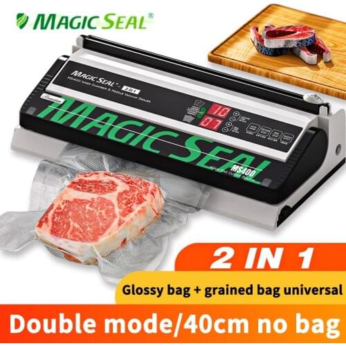 MAGIC SEAL MS400 Food Vacuum Sealer Machine Best Vacuum Sealer Packaging Machine Plastic Bag Sealer Common To All Bags