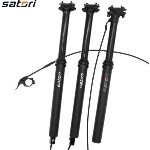 SATORI MTB Dropper Seatpost Adjustable Height 150 125 mm air Sorata Pro Internal External Cable Routing 30.9 31.6 Remote Control