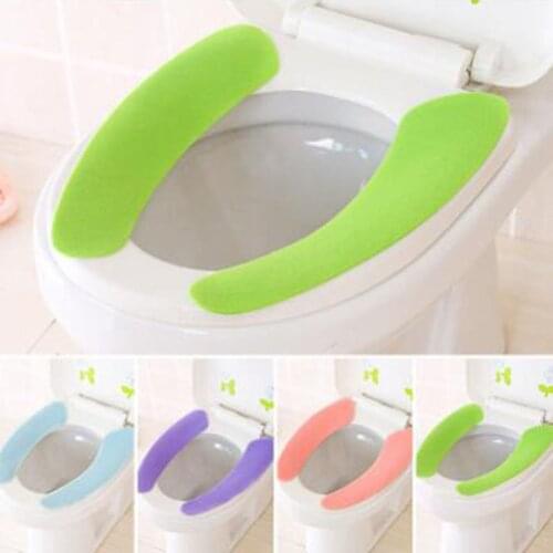 Useful Popular New Washroom Warm Washable Health Sticky Toilet Mat Seat Cover Pad Household Reuseable Soft Toilet Seat Cover