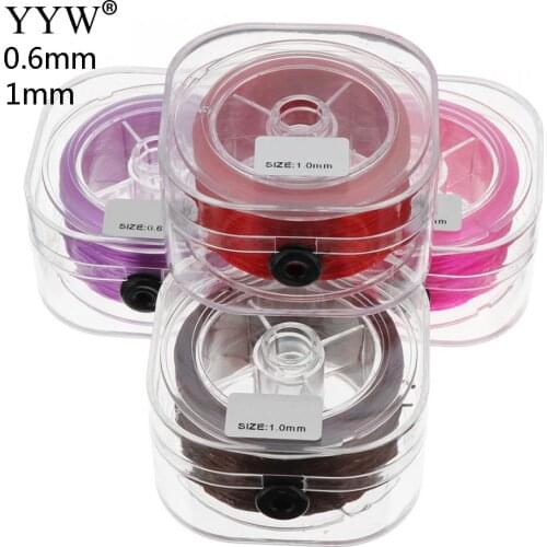 100m DIY Crystal Beading Stretch Cord Stretchy Japan Elastic String With Box Transparent Clear Round Beading Wire Jewelry Making