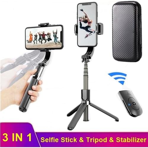 Tongdaytech 2 IN 1 Bluetooth Selfie Stick Handheld Gimbal Stabilizer With Tripod For Iphone XS 8 11 Pro Max Samsung S10 Xiaomi