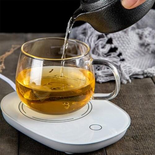 Portable Insulated Cup 110V Thermostat Thermostat Coaster Insulation 55 ℃ Heating Base Office Life Supplies US Plug/USB
