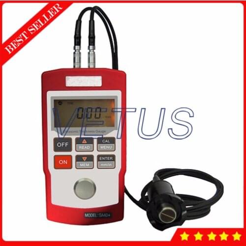 Coating Ultrasonic Thickness Meter Gauge SA40+ 3.00~20.00mm Through with 1000-9999m/sec Sound Velocity Measurement Width Tester