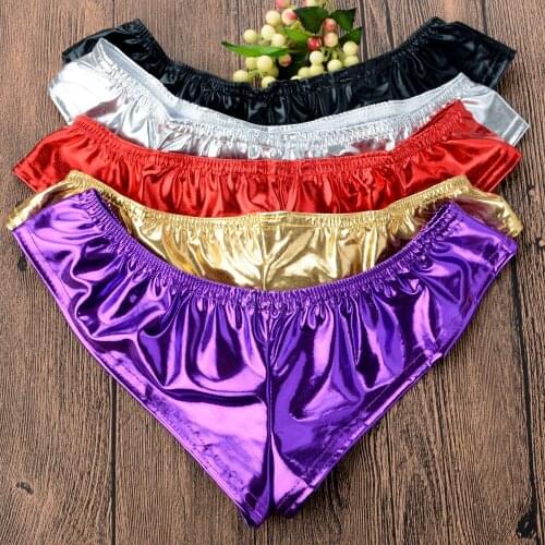 Women Ladies Metallic Lingerie Underwear Panties Knickers G-String Micro Thongs