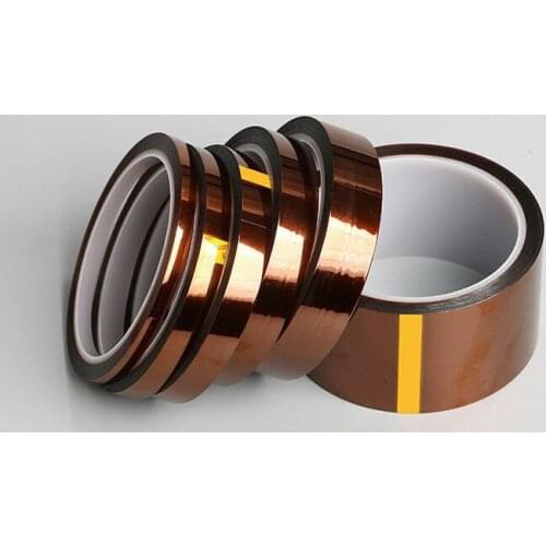 1 pcs 30M Polyimide High Temperature Tape Gold Finger High Temperature Brown Industrial Insulation Tape Suitable for 3D Printers