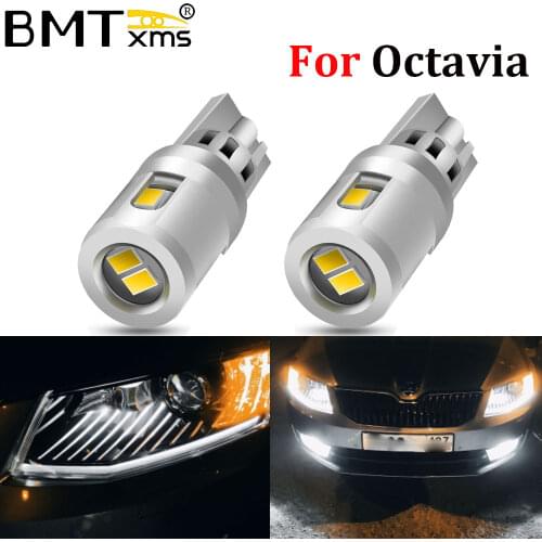 2pcs 100% Canbus Error Free LED Parking Position Side Light Bulb For Skoda Octavia 3 MK3 A7 With Xenon Headlight 2013-2016