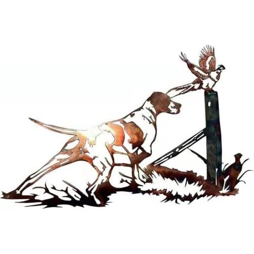 Animal Silhouettes 3D Metal Wall Art Dog Bird Decoration Window Sticker Garden Hanging Ornament Silhouettes Decoration