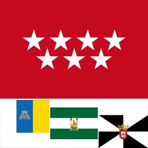 Spain 19 Autonomous Communities Madrid Community Flag 3X5FT 90X150CM 100D Polyester Basque Country 60x90cm 21x14cm Banner