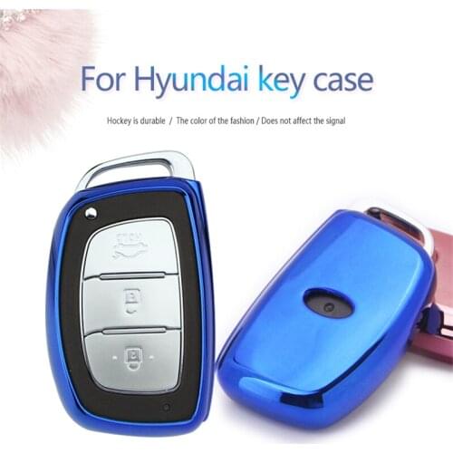 Tpu Car Key Case Cover For Hyundai I20 I30 I40 Kona Solaris IX35 I10 IX25 Accent Santa fe Tucson 2020 2019 Creat Key Accessories