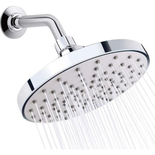 Rain Shower Head 6in High Pressure Showerhead,Tool Free Installation- with Large Spray Surfaces and Nozzles for Delicate