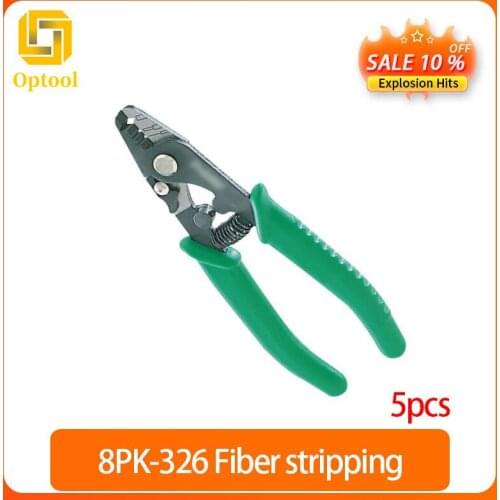 5pcs 8PK-326 clamp Fiber stripping pliers 8PK-326 Tri-Hole Fiber Optic Stripper 8PK-326 FTTH FIber Wire stripper