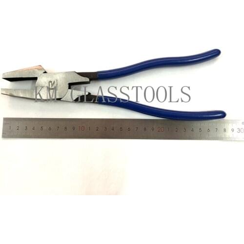 KM Brand High Quality! Glass glass tools,Glass Flat Plier ,Mending Pincher with Flat nozzler. 12 inch blue