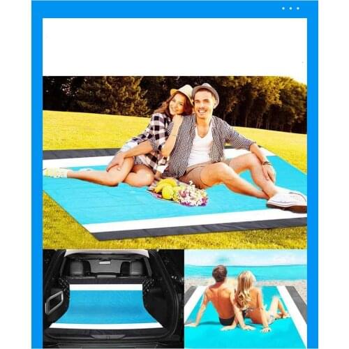 Outdoor Picnic Mat Sand Beach Mat Waterproof Pocket Beach Blanket Folding Camping Mat Mattress Portable Lightweight Mat