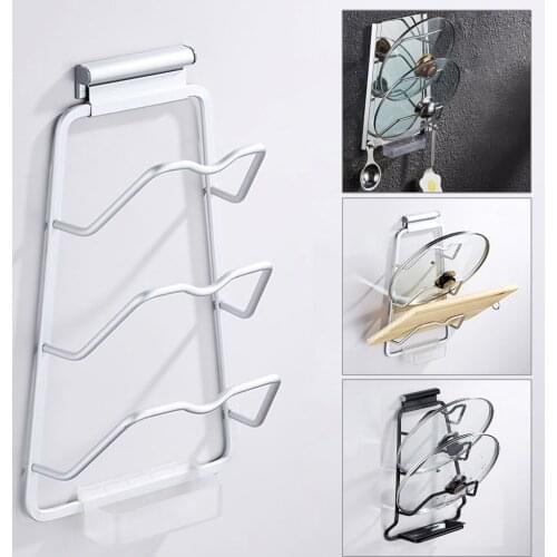 Multi-layer Kitchen Shelf Pot Lid Rack Organizer Stand For Lids Pan & Cutting Board Holder Storage Stainless Steel Dish Rack