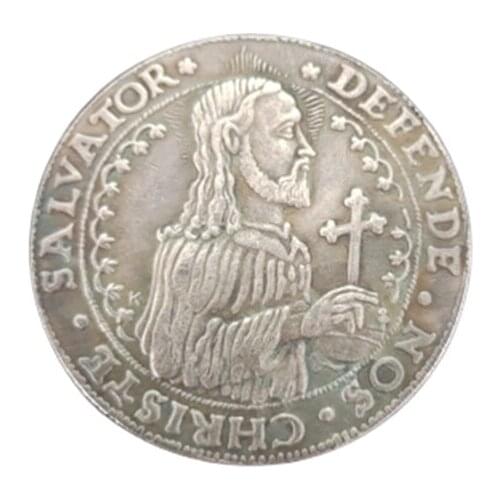 Coin 1577 Defende Nos Christe Salvator Hand Cross Coin Collection Souvenir Home Decoration Crafts Jewelry Gifts