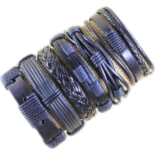 Design brand Feather Multiple Layer Charms Bracelet For Men Women 2019 Fashion Leather Bracelets Wristband Braid Bangles-S108