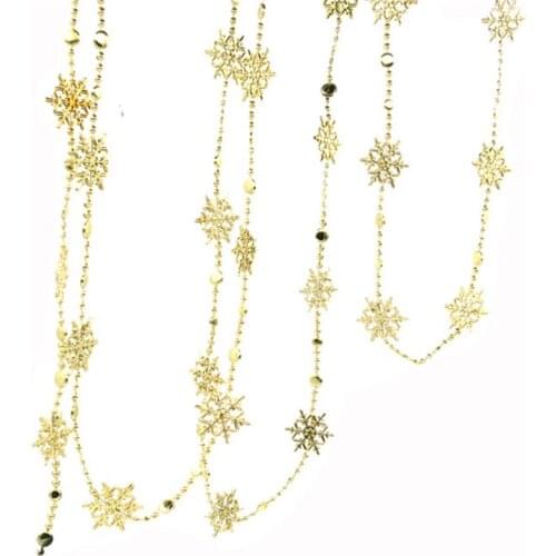 2017 New Christmas Decoration for Home Supplies Ornaments Snowflake Chain Christmas Tree Decor Festival Party Decor Supply 2.7m