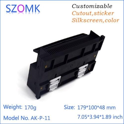 Din rail enclosure plastic box (4 pcs)179*100*48mm plastic electronic enclosure project box plastic instrument case