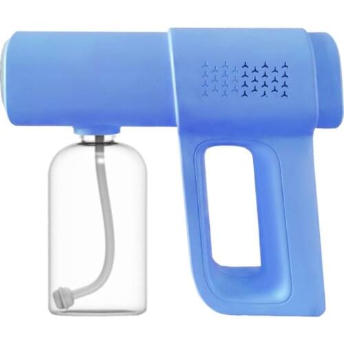 Portable Cordless Electric Sanitizer Fog Machine 380ml Blue USB Charging