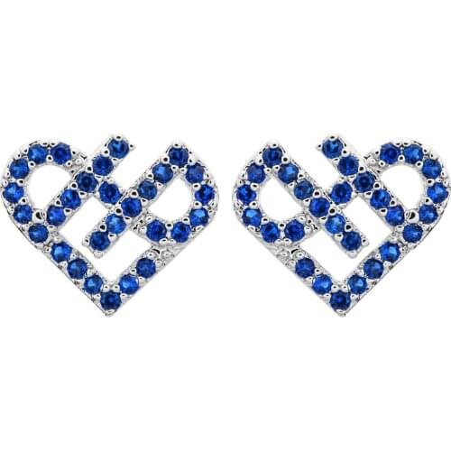 Simple and delicate heart-shaped zircon earrings, fashionable female/girl earrings in various colors ER-321